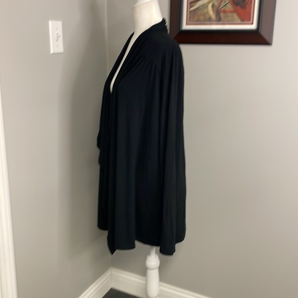 J JIll Black Waterfall cardigan sweater size XL Lightweight - Picture 3 of 6